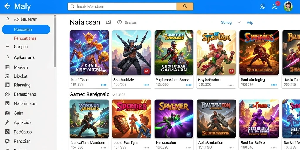 Tampilan menu utama yang intuitif dan mudah dinavigasi.