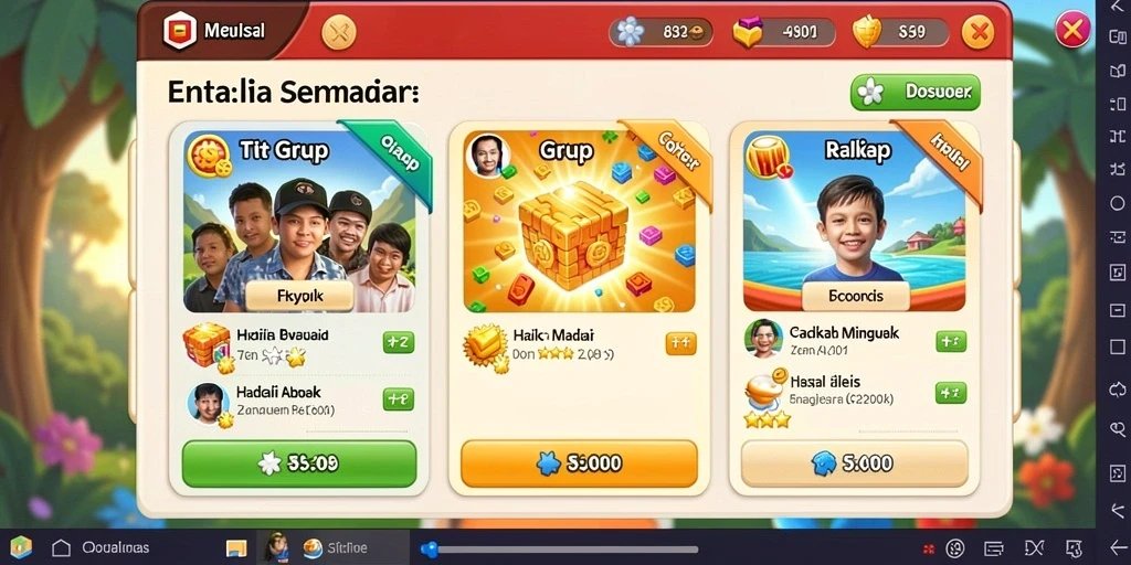 Screenshot menampilkan pilihan permainan slot yang beragam.